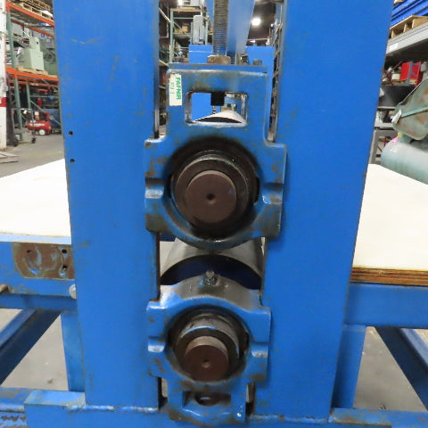 40" Wide Rubber Feed Pinch Lamination Roller Manual Adjust Frame Assembly