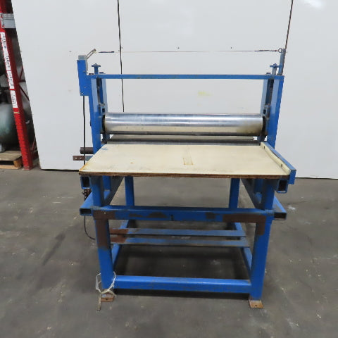 40" Wide Rubber Feed Pinch Lamination Roller Manual Adjust Frame Assembly