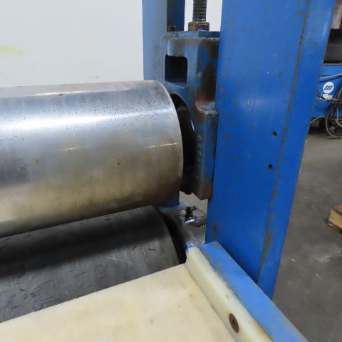 40" Wide Rubber Feed Pinch Lamination Roller Manual Adjust Frame Assembly