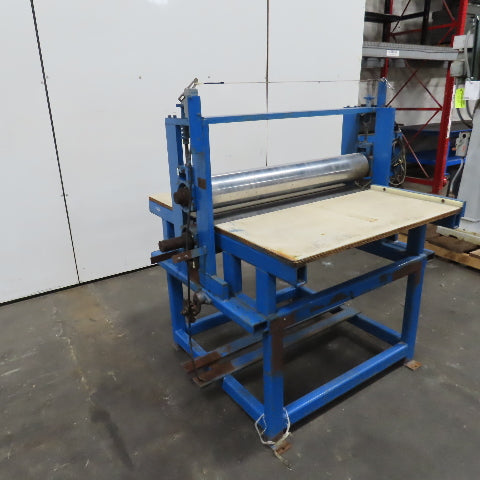 40" Wide Rubber Feed Pinch Lamination Roller Manual Adjust Frame Assembly