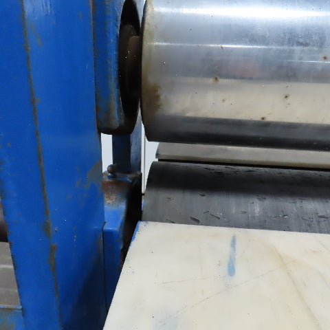 40" Wide Rubber Feed Pinch Lamination Roller Manual Adjust Frame Assembly