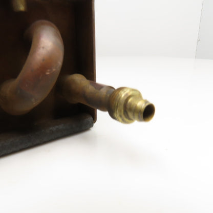 6" x 7" Copper 2 Pass Heat Exchanger 7/16" Tube M12-1.0 Ports
