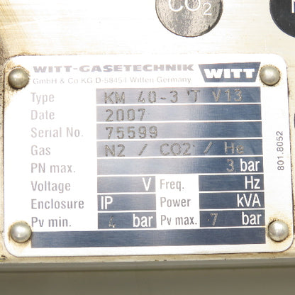 Witt Gasetechnik KM 40-3T V13 N2 CO2 He Gas Dosing Mixing Unit Trumpf TLF 4000T