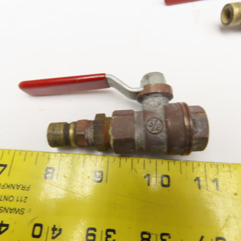 Legend T-900 3/8" Brass Ball Valve 600WOG Lot Of 3