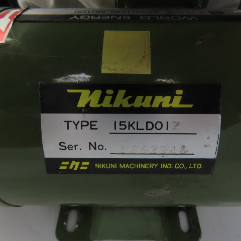 Nikuni 15KLDOI 0.1kW Turbine Pump 200/220V 3PH 3420RPM 1/2" NPT