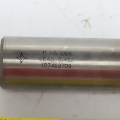 Cleveland C39475 1" Spiral 4 Flute HSS Square End Mill TiN Coated 1-7/8 LOC"