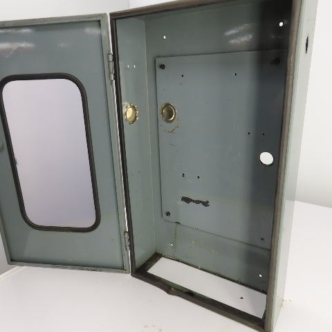 29" x 17" x 5-1/2" Steel Control Box Enclosure W/See-Through Front & Hinged Door