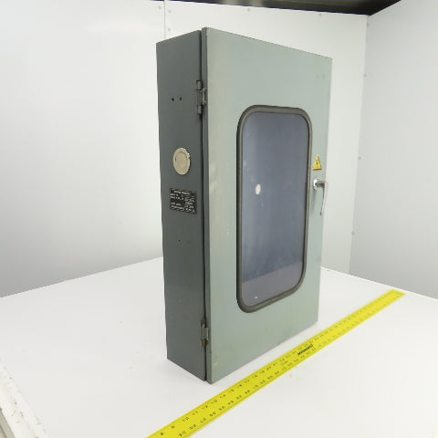 29" x 17" x 5-1/2" Steel Control Box Enclosure W/See-Through Front & Hinged Door