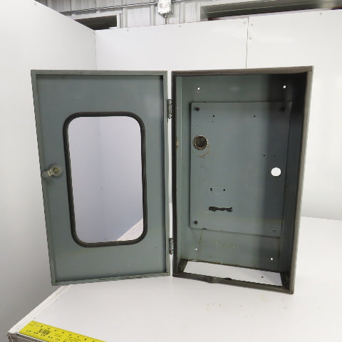 29" x 17" x 5-1/2" Steel Control Box Enclosure W/See-Through Front & Hinged Door
