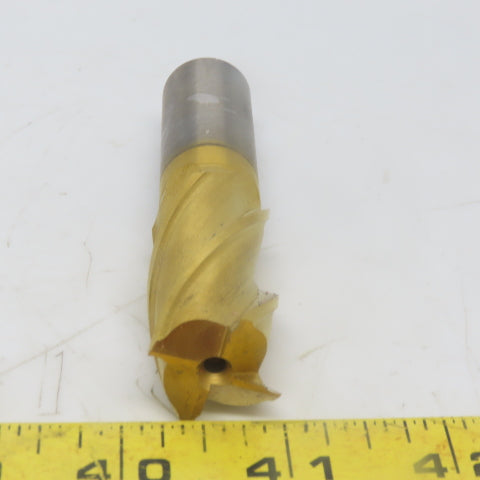 Cleveland C42254 Square End Mill 7/8 Dia 2" LOC 4 Flutes High Speed Steel TiN"