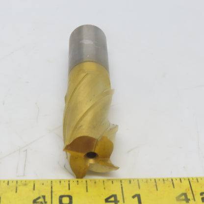 Cleveland C42254 Square End Mill 7/8 Dia 2" LOC 4 Flutes High Speed Steel TiN"
