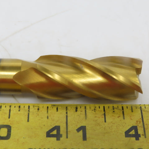 Cleveland C39456 Square End Mill 5/8 Dia 1-3/8" LOC 4 Flutes HSS TiN"