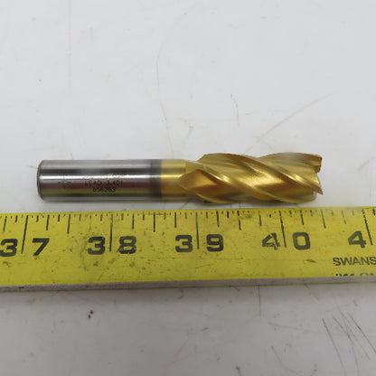 Cleveland C39456 Square End Mill 5/8 Dia 1-3/8" LOC 4 Flutes HSS TiN"