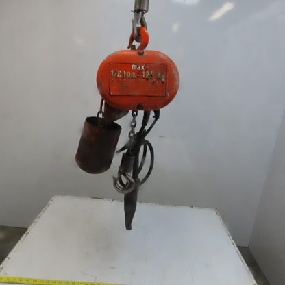 Lodestar Model A 1/8 Ton Electric Chain Hoist 10' Lift 32FPM 120V 1Ph