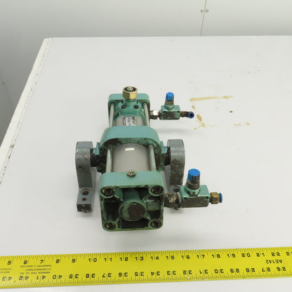 Kuroda Eighty Series Pneumatic Air Cylinder 5-1/2" Stroke 2-1/2" Bore 1" Rod