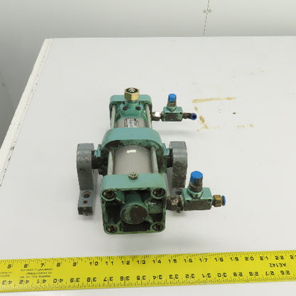 Kuroda Eighty Series Pneumatic Air Cylinder 5-1/2" Stroke 2-1/2" Bore 1" Rod