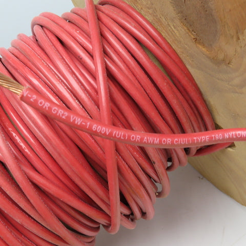 Encore 118101003450 8 AWG Strand Copper Wire THWN-2 RED 100'