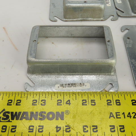 Raco 4" x 4" Square Raised Single Device Box Cover 7.5 Cu. In. Lot Of 20
