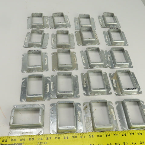 Raco 4" x 4" Square Raised Single Device Box Cover 7.5 Cu. In. Lot Of 20