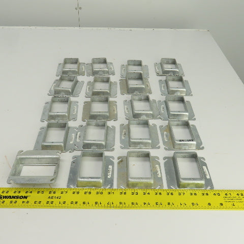 Raco 4" x 4" Square Raised Single Device Box Cover 7.5 Cu. In. Lot Of 20