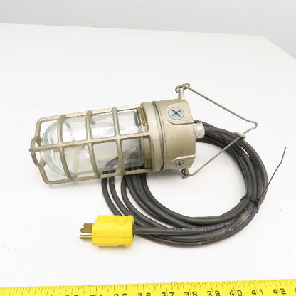 150W Damp Location Caged Safety Hanging Utility Light 16' Cord