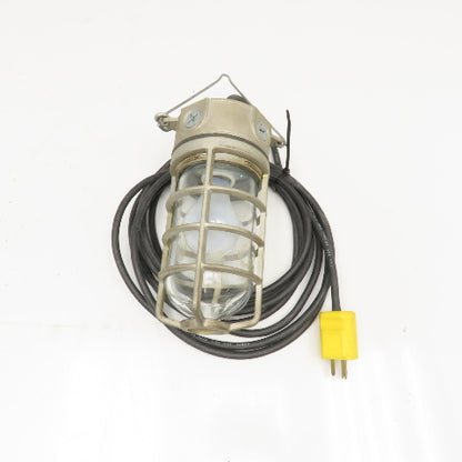 150W Damp Location Caged Safety Hanging Utility Light 16' Cord