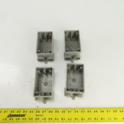 Carlon E982EFN Single Gang PVC Field Service Split Box 3/4" Lot Of 4