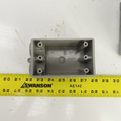 Carlon E982EFN Single Gang PVC Field Service Split Box 3/4" Lot Of 4