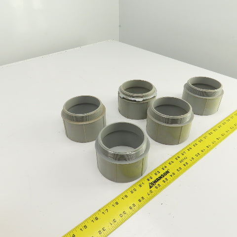 Cantex 540112 4" Threaded PVC Conduit Box Adapter Lot Of 5