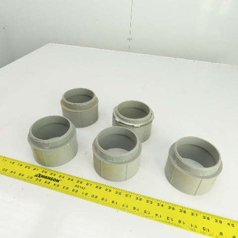 Cantex 540112 4" Threaded PVC Conduit Box Adapter Lot Of 5