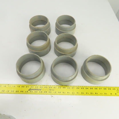 5" Threaded PVC Conduit Box Adapter Lot Of 7