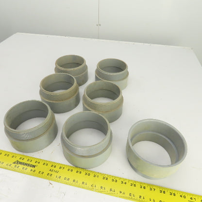 5" Threaded PVC Conduit Box Adapter Lot Of 7