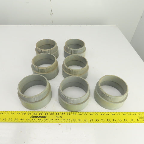 5" Threaded PVC Conduit Box Adapter Lot Of 7