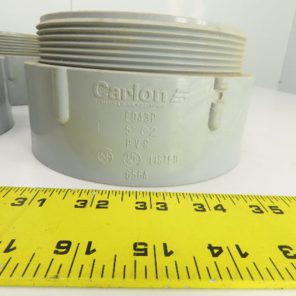 Carlon E943P 5" Threaded PVC Conduit Box Adapter Lot Of 4