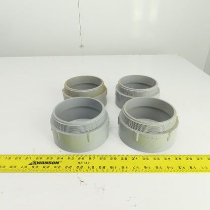 Carlon E943P 5" Threaded PVC Conduit Box Adapter Lot Of 4