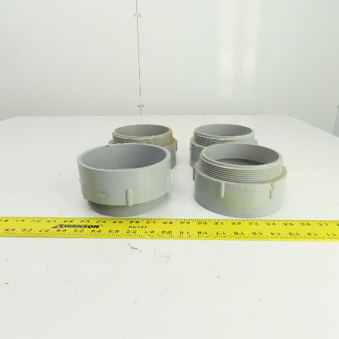 Carlon E943P 5" Threaded PVC Conduit Box Adapter Lot Of 4