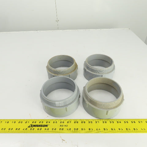 Carlon E943P 5" Threaded PVC Conduit Box Adapter Lot Of 4