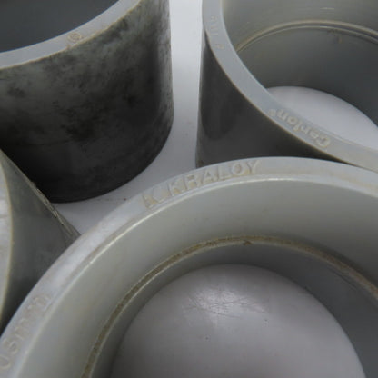 Carlon & Kuraloy 4" Grey PVC Socket Coupling Slip x Slip (Mixed Brands Lot Of 8