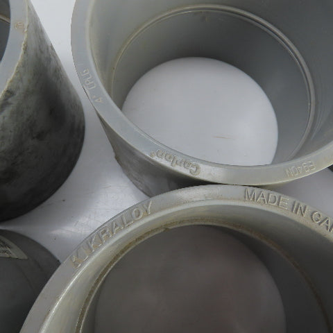 Carlon & Kuraloy 4" Grey PVC Socket Coupling Slip x Slip (Mixed Brands Lot Of 8