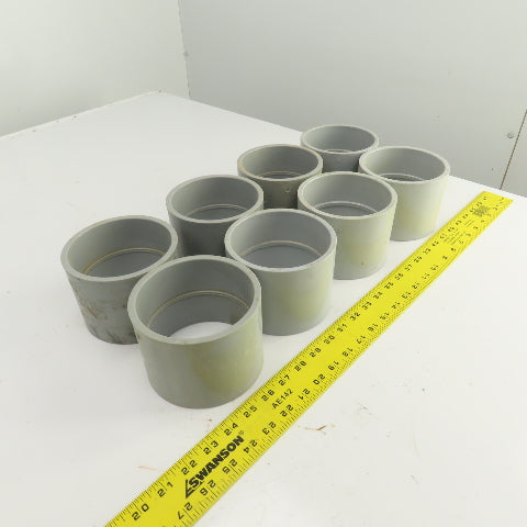Carlon & Kuraloy 4" Grey PVC Socket Coupling Slip x Slip (Mixed Brands Lot Of 8