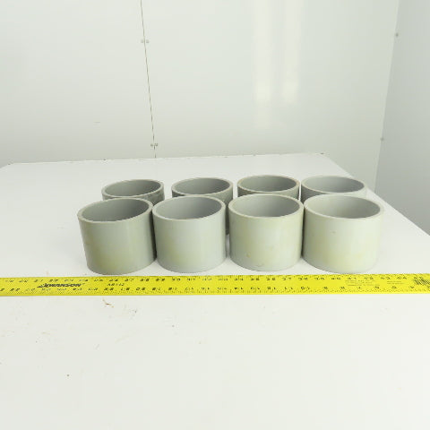 Carlon & Kuraloy 4" Grey PVC Socket Coupling Slip x Slip (Mixed Brands Lot Of 8