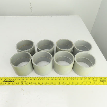 Carlon & Kuraloy 4" Grey PVC Socket Coupling Slip x Slip (Mixed Brands Lot Of 8