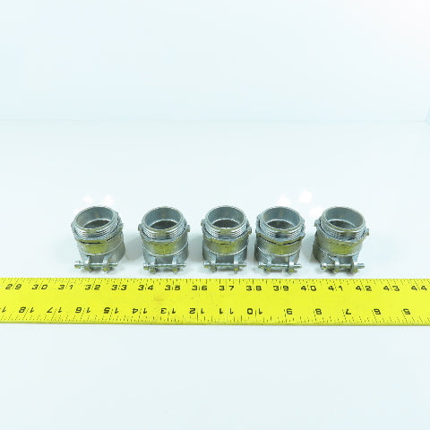 1-1/4" Threaded Flexible Metal Conduit Squeeze Connector Lot Of 5