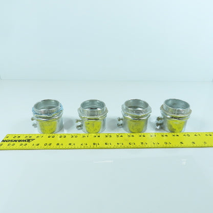 2" Galvanized Male Conduit EMT To Box Set Screw Adapter Lot Of 4