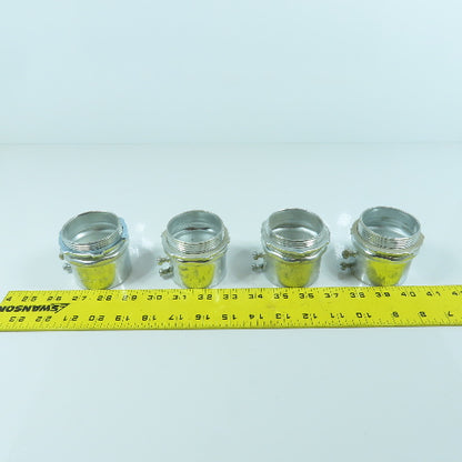 2" Galvanized Male Conduit EMT To Box Set Screw Adapter Lot Of 4