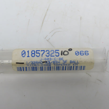 1/32 Rad x 3/8SH 3F Ball 10-? Angle Micro Carbide Tapered End Mill