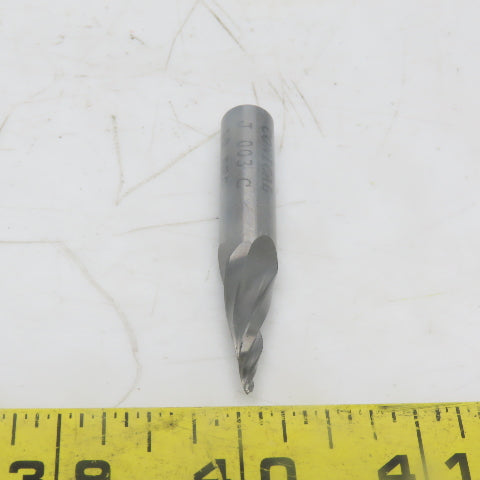 1/32 Rad x 3/8SH 3F Ball 10-? Angle Micro Carbide Tapered End Mill