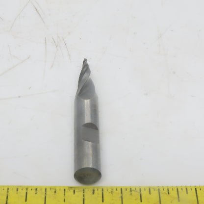 1/32 Rad x 3/8SH 3F Ball 10-? Angle Micro Carbide Tapered End Mill