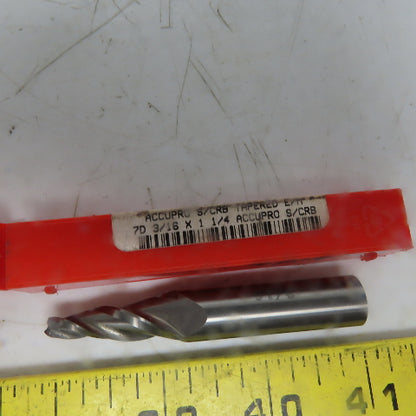 Accupro 12177539 Tapered Carbide End Mill 7 ° per Side 3/16 x 1-1/4" 3F Lot/2"