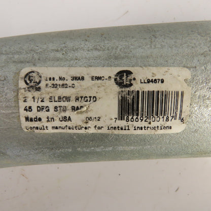 Picoma 2-1/2" 45° Degree Elbow Steel Galvanized Rigid Male x Male Lot Of 4